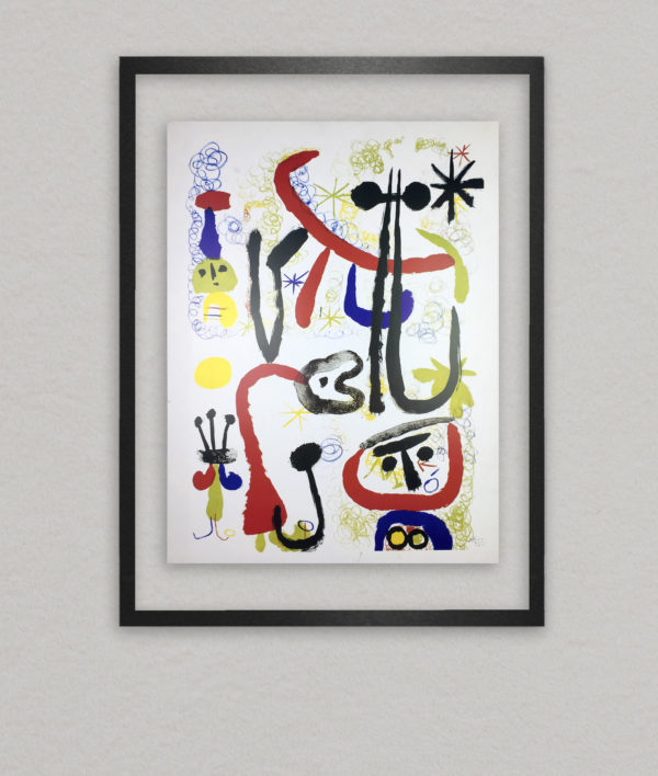 "Children's Drawing" by Joan Miró - A vibrant and abstract artwork capturing the artist's playful exploration of form and color.