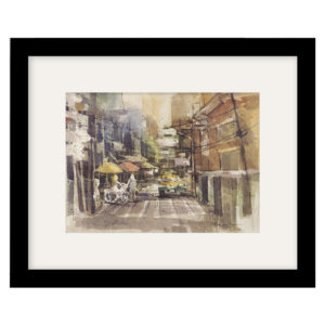 Watercolor art of the Streets of Bangkok by Malaysian artist Lee Chin Chian, capturing the city's vibrant essence.