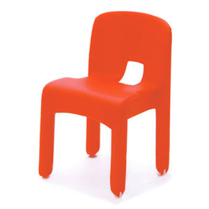 Miniature Universale Chair in red, designed by Joe Colombo, featured in Design Interior Collection, Designers Chair Vol. 5.