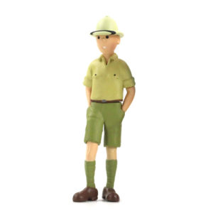 Tintin in Congo Collectable Figurine - Tintin in a safari ranger outfit and hat, a classic depiction of the beloved character.